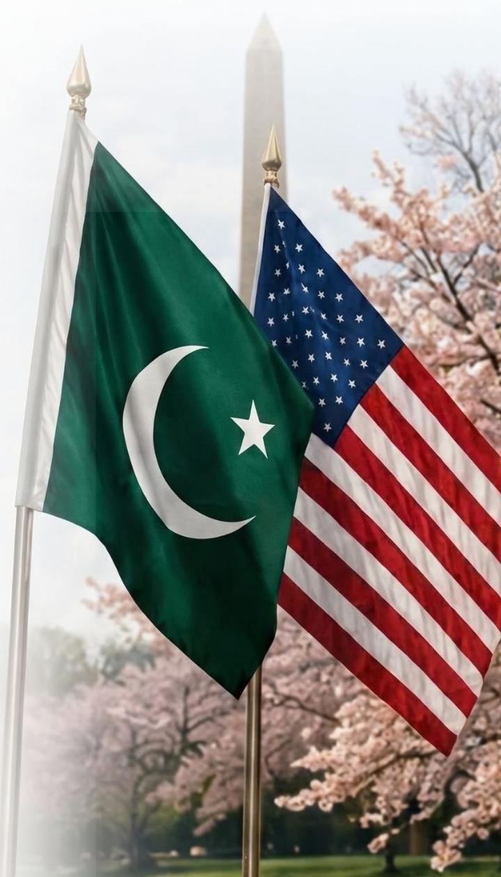 Flags of Pakistan and the United States on the National Mall